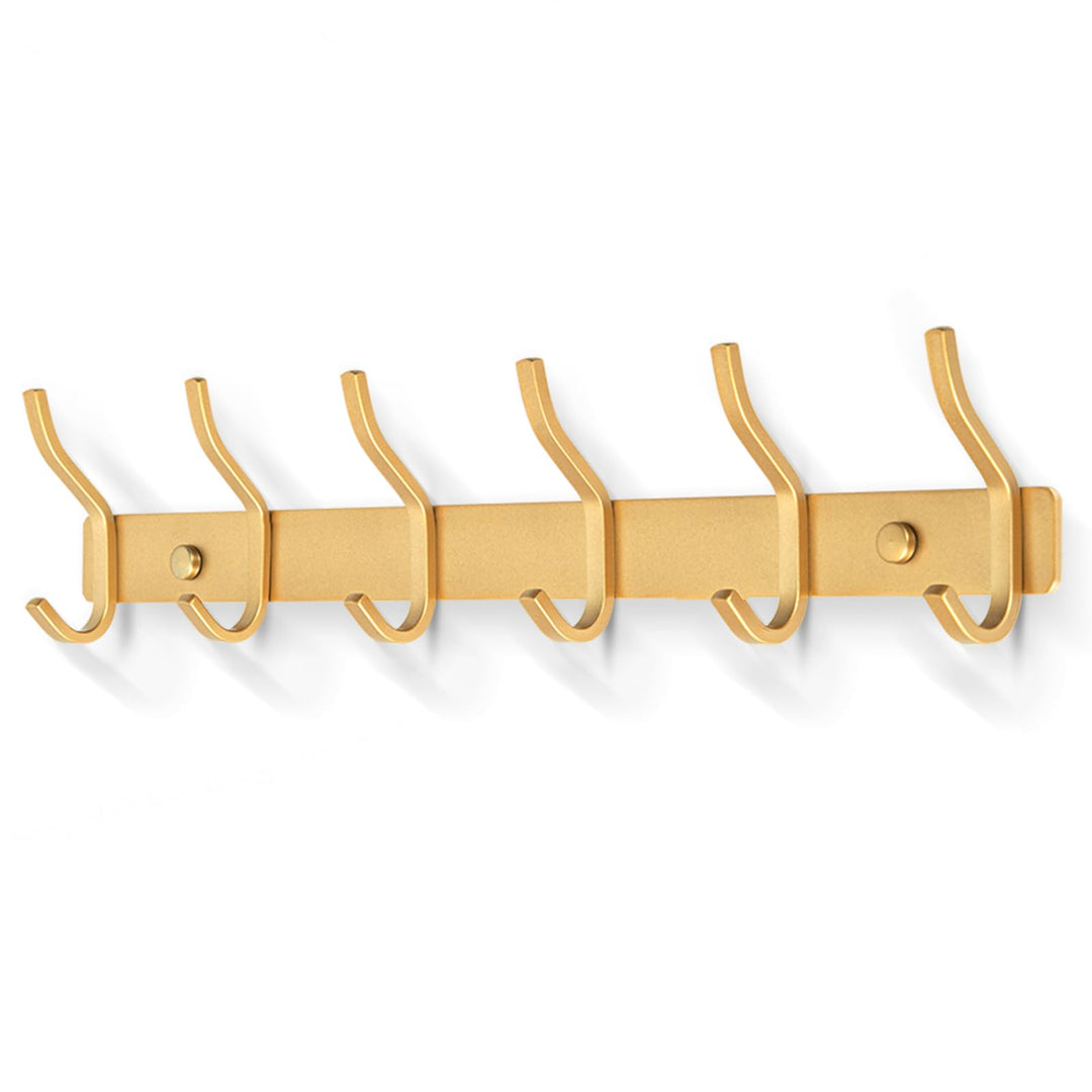 Garderobenhaken Edelstahl, Hakenleiste Kleiderhaken Wand mit 6 Haken, Garderobe Garderobenleiste Wan