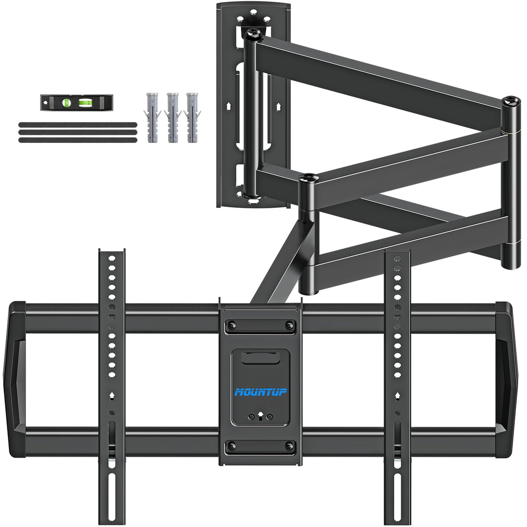 MOUNTUP 962mm Langarm TV Wandhalterung für 42–75 Zoll bis zu 45kg, Schwenkbare Neigbare Wandhalterun