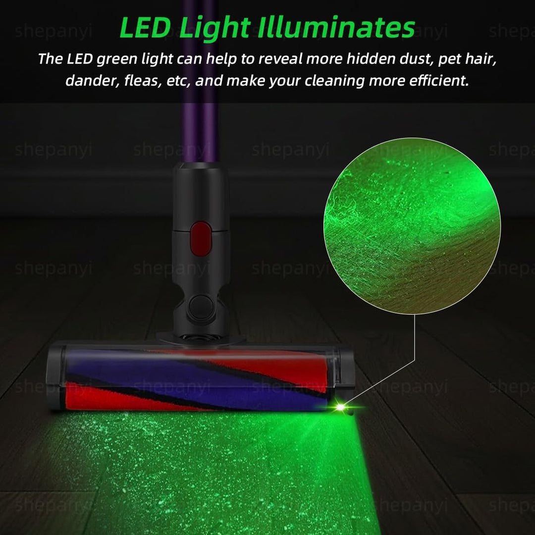 LED-beleuchtete Soft-Roller-Bodendüse, Bürstenkopf kompatibel mit Dyson V7/V8/V10/V11/V15 Staubsauge