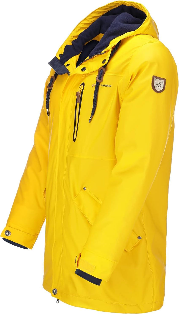 Dry Fashion Herren Regenjacke Bergen - Herrenjacke Regenmantel Männer Jacke Gefüttert Winddicht Wass