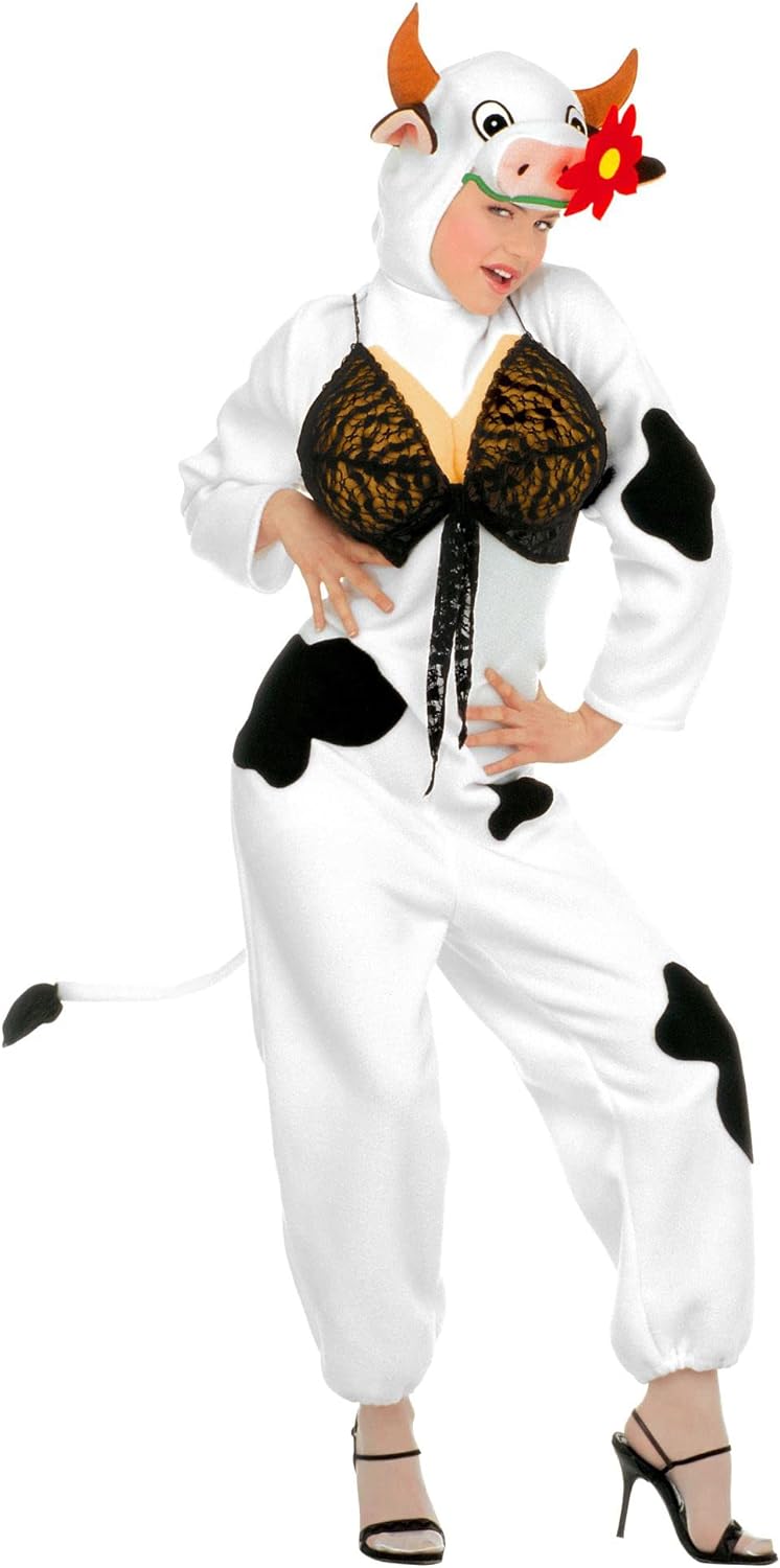 "COW" (jumpsuit with breasts, headpiece with mask) - (M), M