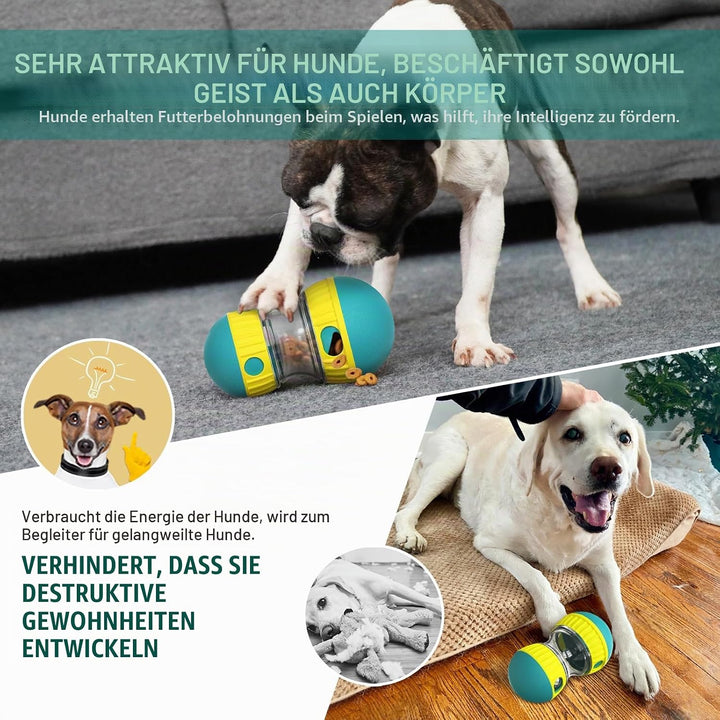 Interaktives Hundespielzeug, unzerstörbares Welpenspielzeug, Futterspender, Leckerli-Spender, Hunde-