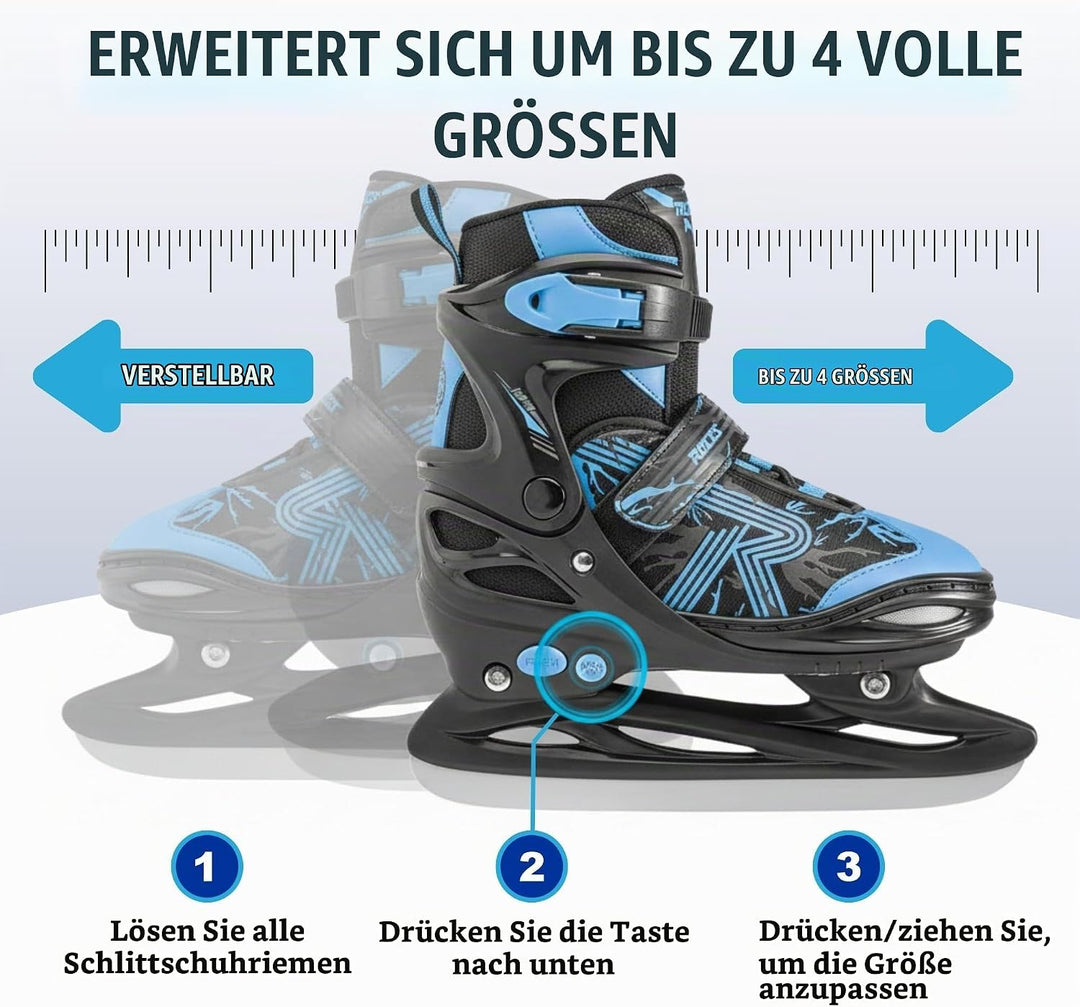 Roces Jungen Jokey Ice 3.0 Boy Schlittschuh 26-29 black-astro blue, 26-29 black-astro blue