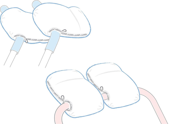 1 Paar Handwärmer Muffs für Kinderwagen - aus Softshell (Quadrate apricot), Quadrate apricot