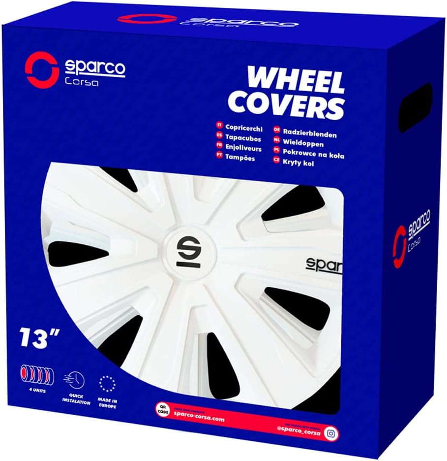 Sparco Radzierblenden Palermo - 14-Zoll - Weiss - Satz mit 4 Stück