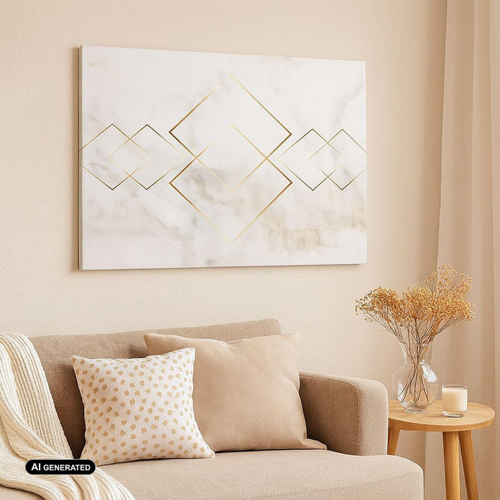 Bilder auf Leinwand 100x70cm Leinwandbild mit Rahmen Abstraktion modern Gross Wanddeko Bild Schlafzi