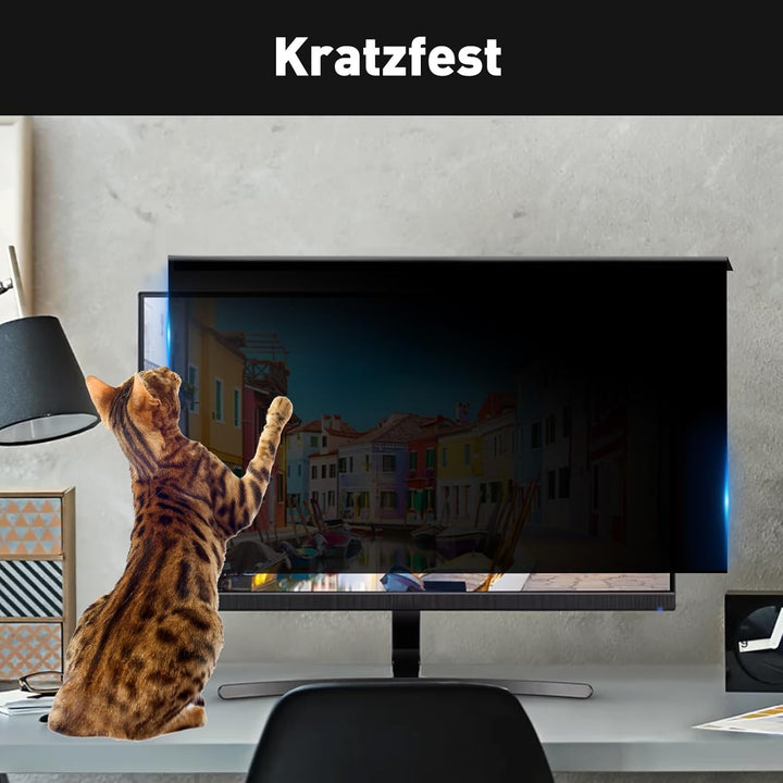 WVMNQO 27 Zoll Hängender Blickschutzfolie für Computermonitor mit 16:9, Hochtransparent und Nicht Ve