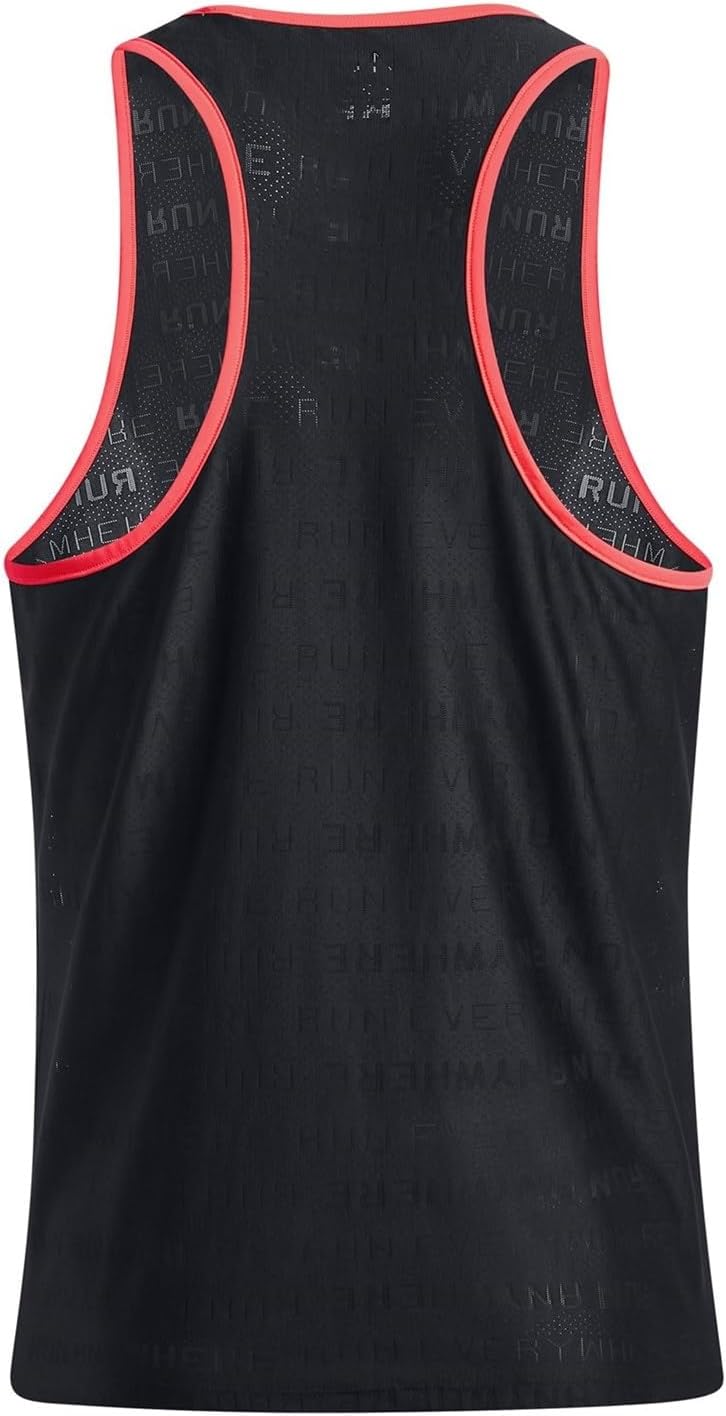 Under Armour Herren Run Everywhere Singlet Laufbekleidung Tank-Top Schwarz - L