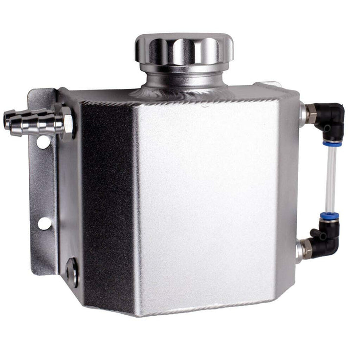 GCDN Universal 1L Aluminium Legierung Auto Kühler Kühlmittel Ausgleichsbehälter mit Ablassschraube 1