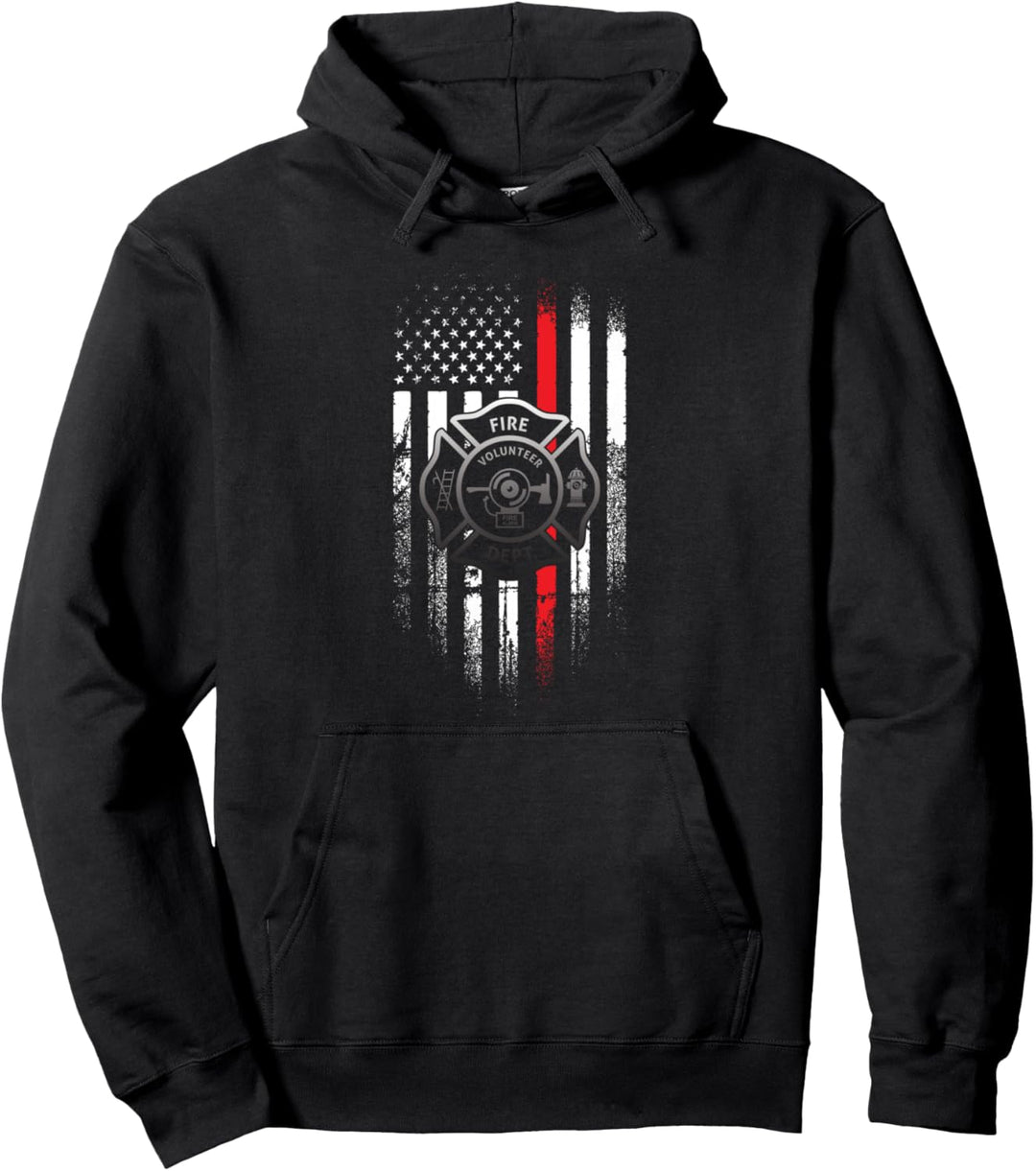 USA Amerikanische Flagge Feuerwehrmann Notrettungsheld Pullover Hoodie