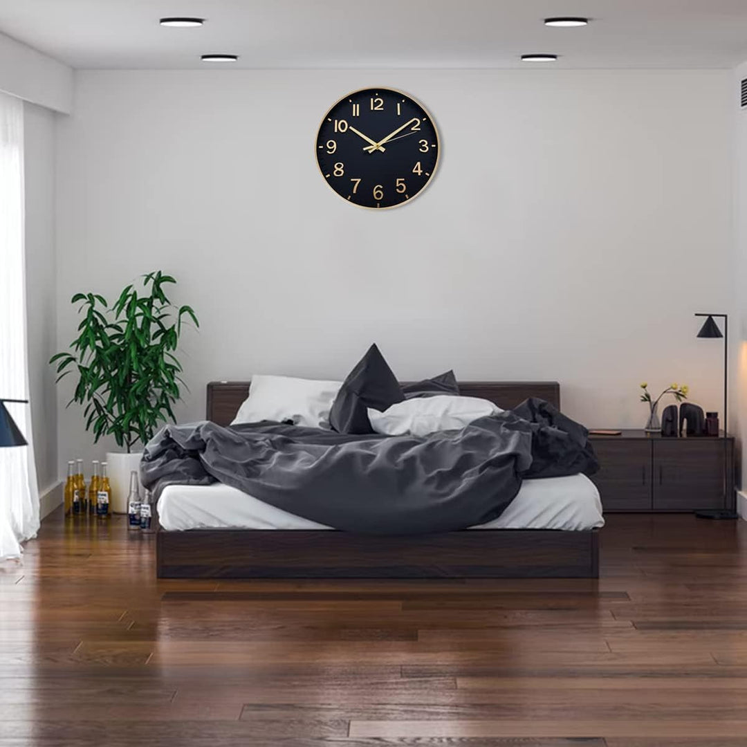 HZDHCLH Funkuhr 30 cm Grosses Ziffernblatt Wanduhr Geräuschlos,Geeignet für Schule, Zuhause, Wanddek