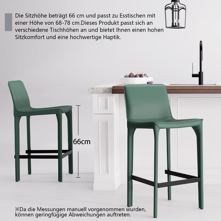 YOUNUOKE Sattelleder Barhocker, Keine Installation, Tresenhocker, Bistrohocker mit Lehne, Bistrostuh