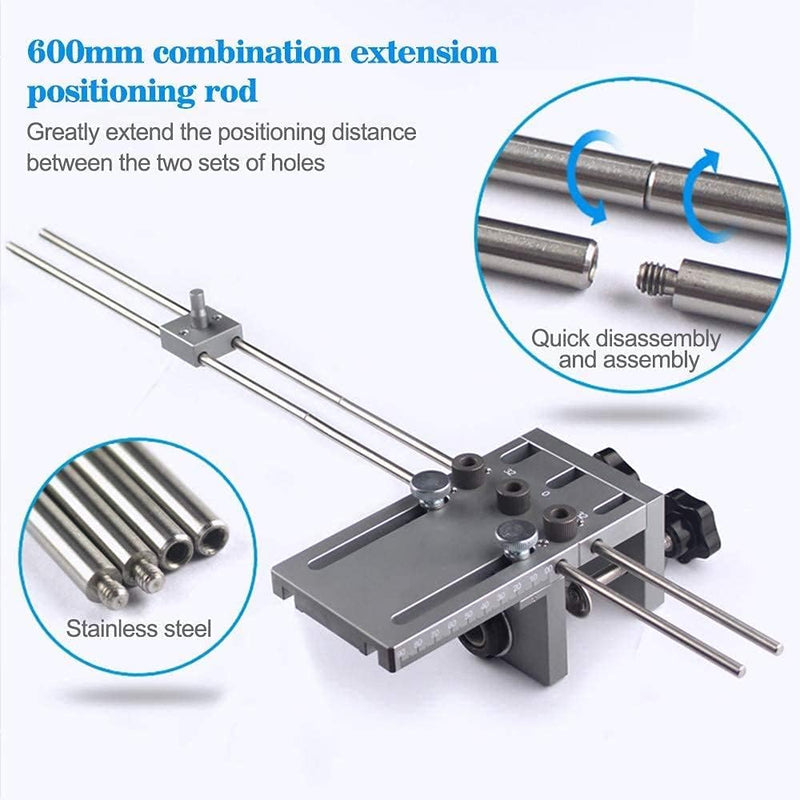 Fafeicy 3 in 1 Bohrführer Ortungssatz, für Dübelbohrer, 6/8/10/15 mm Holzbearbeitung selbstzentriere