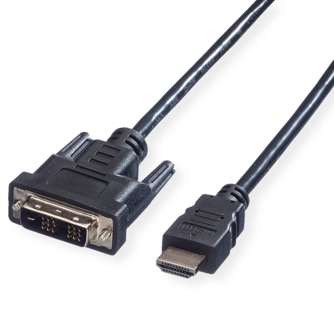 VALUE Kabel DVI (18+1) ST - HDMI ST, schwarz, 10 m, 10 m