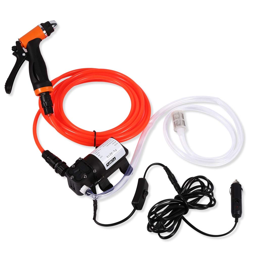 Wasserpumpe,12V Mini Wasserpumpe Tragbarer selbstansaugender Hochdruckreiniger Reiniger Wasserpumpe
