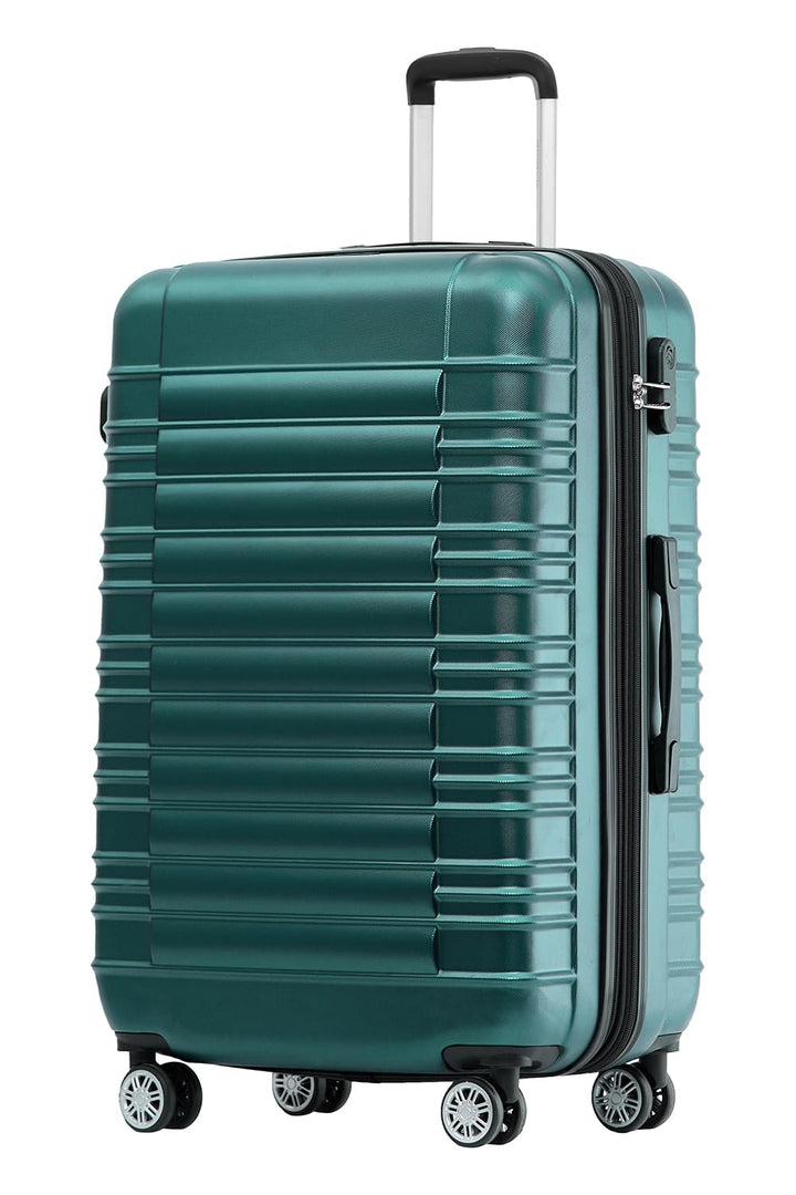BEIBYE Reisekoffer 2088 Hartschalekoffer Gepäck Koffer Trolley Grösse L in 14 Farben (Dunkelgrün) Du