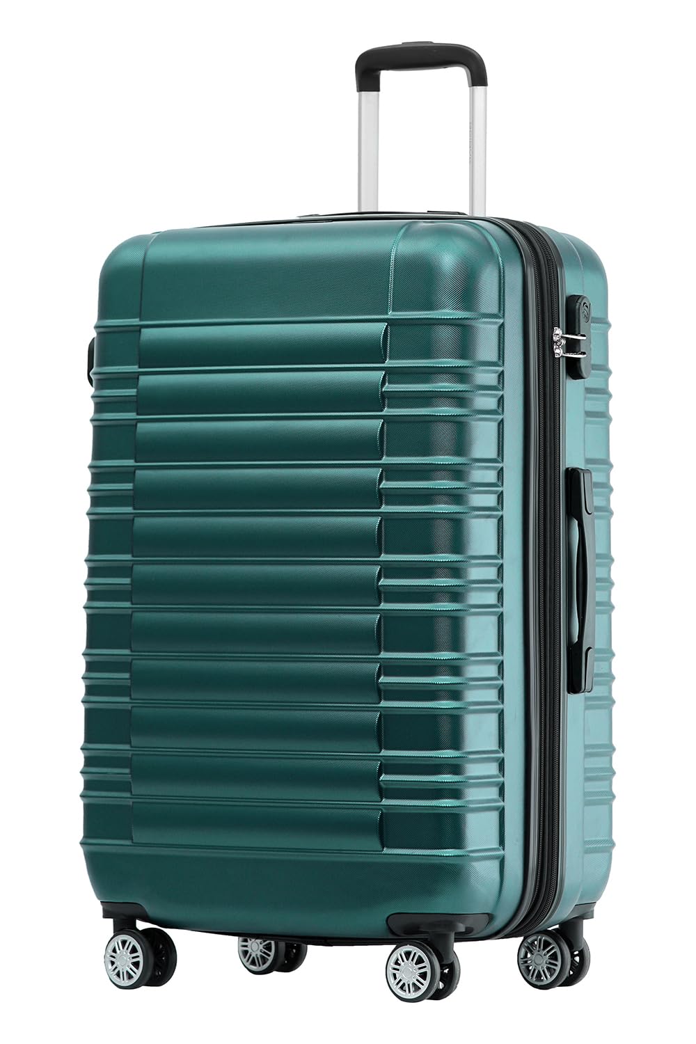BEIBYE Reisekoffer 2088 Hartschalekoffer Gepäck Koffer Trolley Grösse XL in 14 Farben (Dunkelgrün) D
