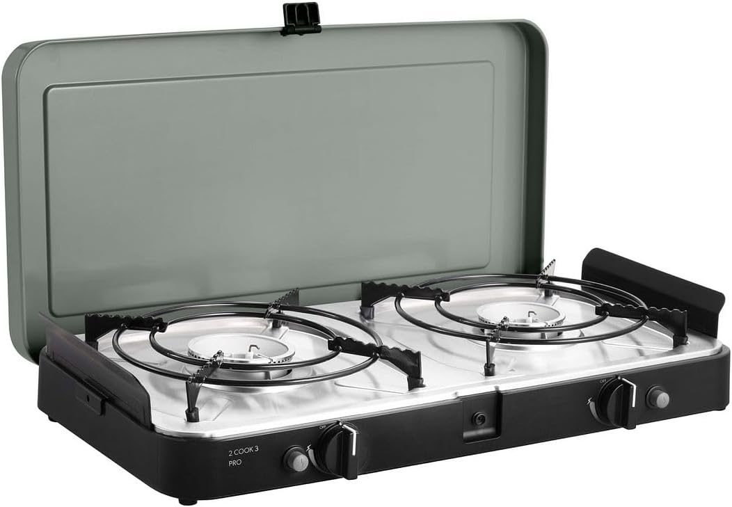CADAC - 2-Cook 3 Pro Stove - Tischgrill - 50mBar - Campinggrill - Für draussen grillen - Stahl - Alu