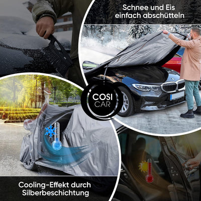 COSI CAR Autoabdeckung Wasserdicht [Passt zu jedem Fahrzeug] Abdeckplane Autogarage Vollgarage Autop