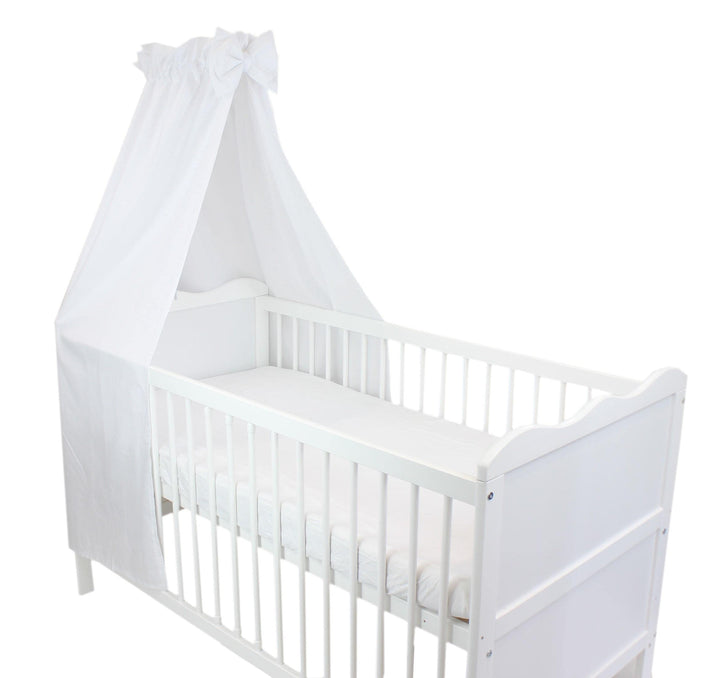TupTam Babybett Himmel mit Schleifchen, Farbe: Weiss, Grösse: ca. 160x240 cm H240 x B160 cm (1er Pac