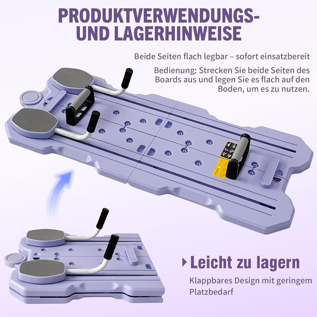 Fitencexu 5-in-1 Pilates Board für zuhause faltbar - Multifunktion für Bauch, Yoga & Krafttraining,