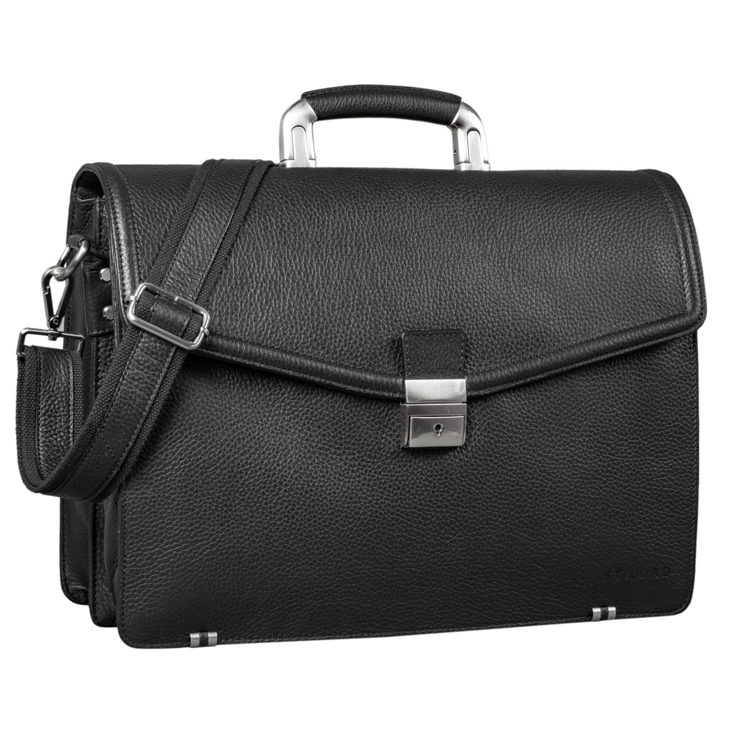 STILORD Lazarus Aktentasche Leder Gross Herren Damen Businesstasche 15,6 Zoll Laptoptasche Umhängeta