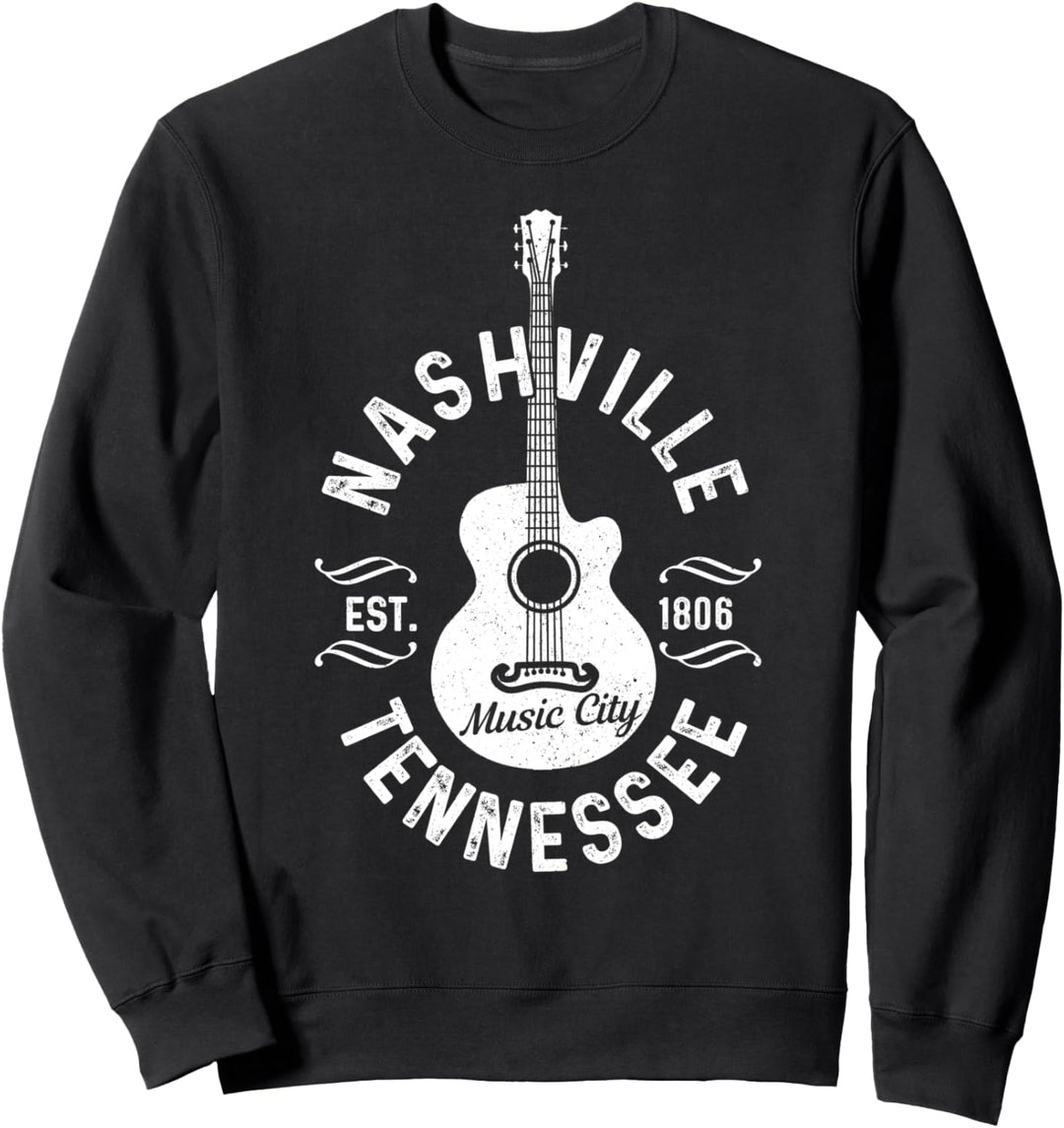 Nashville Tennessee Gitarre Country Music City Souvenir Sweatshirt