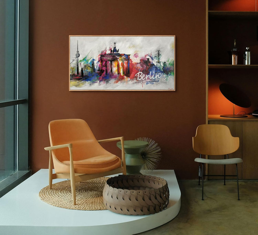 YS-Art Abstrakt Design Acryl Gemälde auf Leinwand Berlin handgemalt Wandbilder Wohnzimmer modern Woh