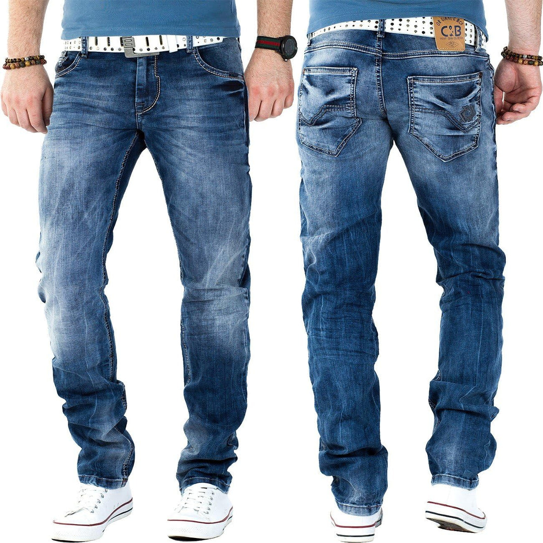 Cipo & Baxx Herren Shorts Jeans-Short Denim Kurze Hose Bermuda Dreifachembund Pants CK132 | Verschie