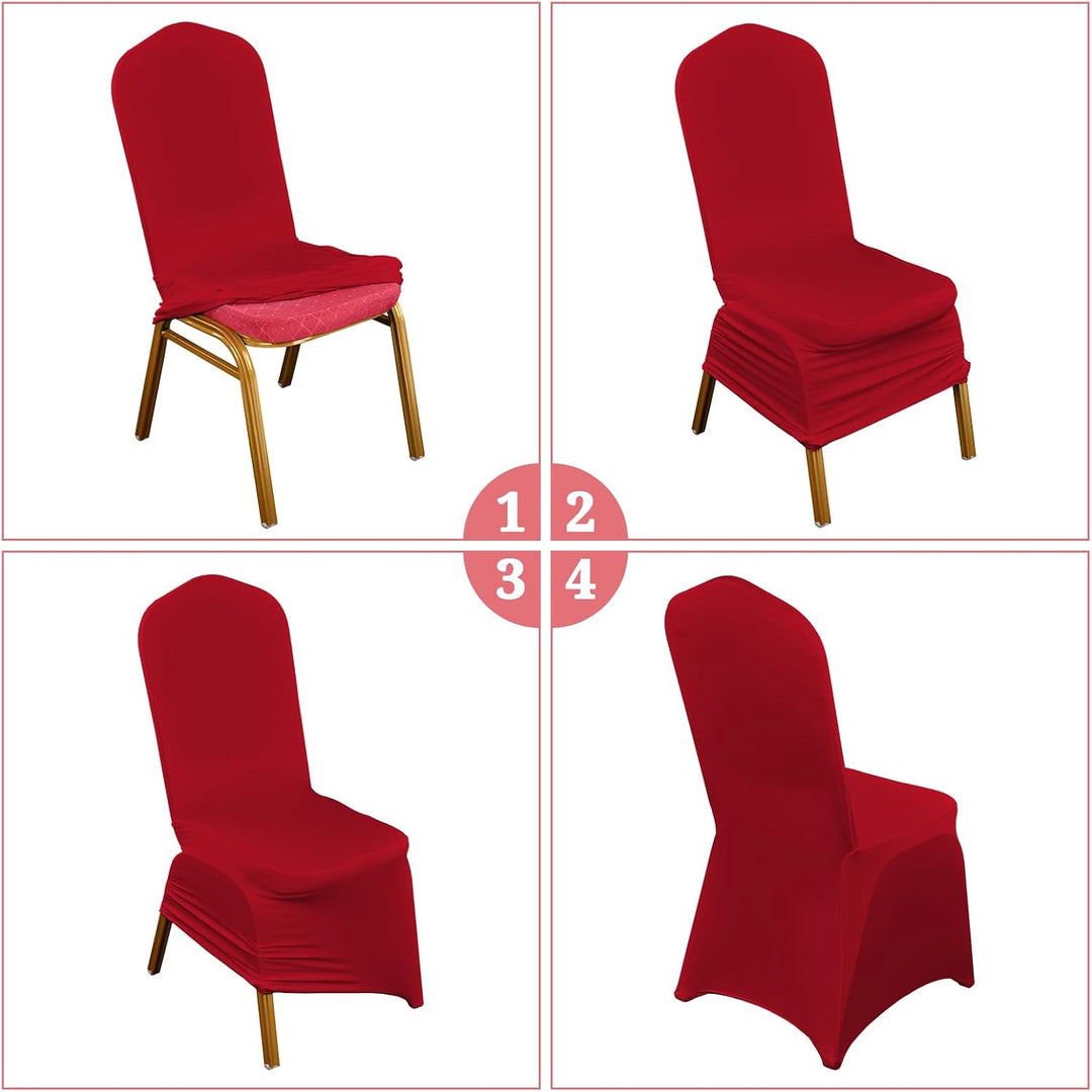 Pesonlook 20pack Burgundy Stuhl Deckungen Essstuhl Sitzplätze Abdeckungen Spandex Stuhl Cover für Wo