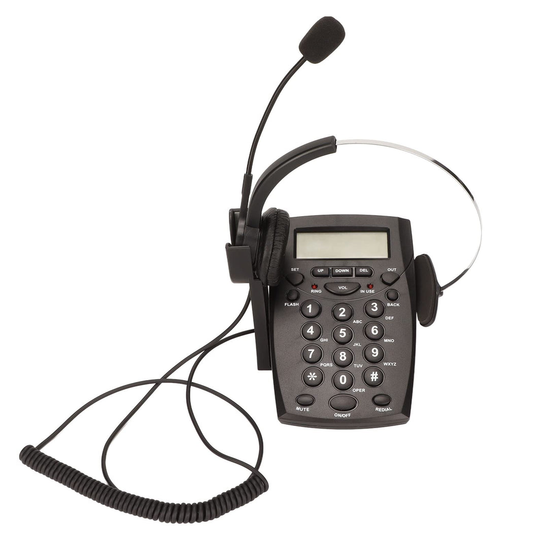 Bewinner Call Center Dialpad Headset Telefon, Schnurgebundenes Telefon mit Headset Dialpad Noise Can