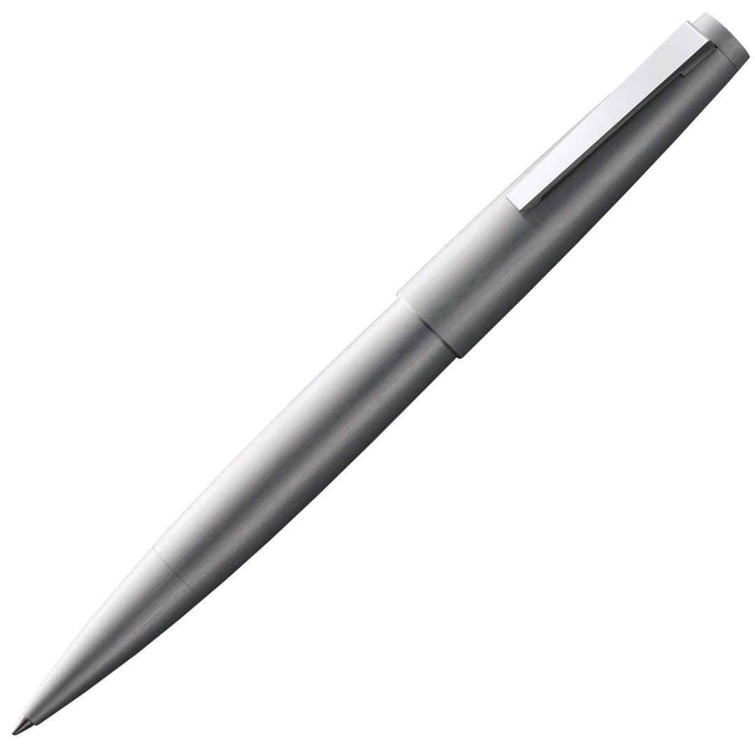 LAMY 2000 Tintenroller 302 - Rollpen aus Edelstahl samtmattiet in der Farbe Silber – Mit Tintenrolle