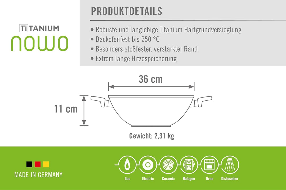 Woll Pfanne, Aluminium, Schwarz, 3 TLG