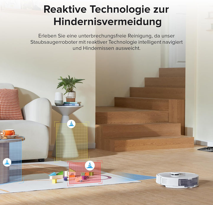roborock Q8 Max+ Saugroboter mit Absaugstation, DuoRoller-Bürste, 5500Pa Saugkraft, 2,5L Staubbeutel