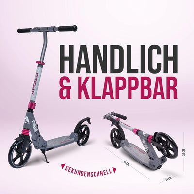 Apollo High End Scooter Erwachsene - Tornado | Cityroller Kinder ab 7 Jahre mit Bremse und Federung