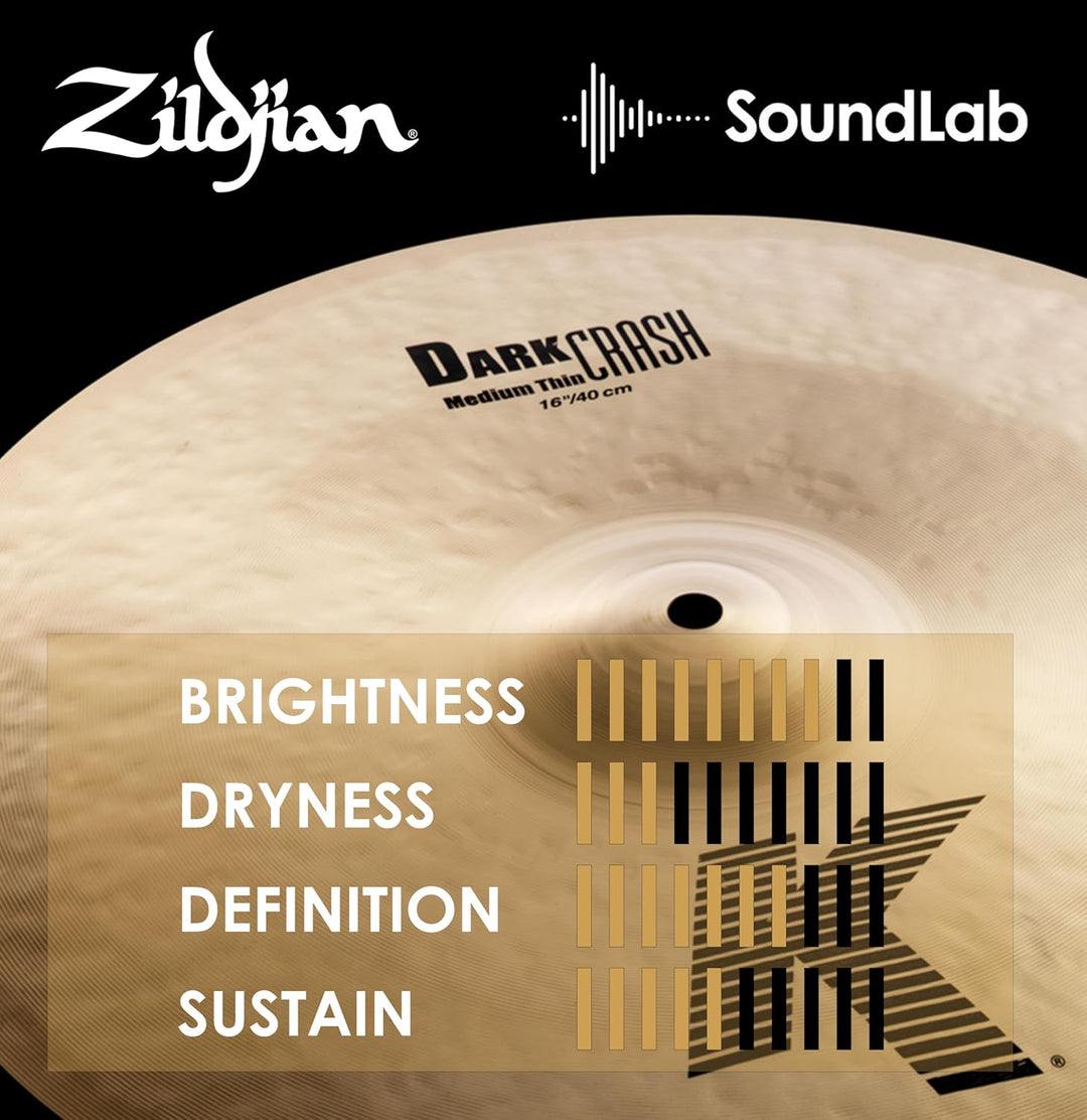 Zildjian K Zildjian Series - 16" Dark Crash Medium Thin 16 Inch 16 Zoll Dark Medium Thin Crash, 16 Z