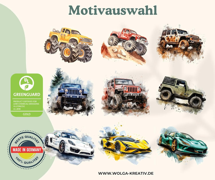 wolga-kreativ personalisierte Mepal Brotdose mit Auto Monstertrack Motiv - Lunchbox Kinder, Jausenbo