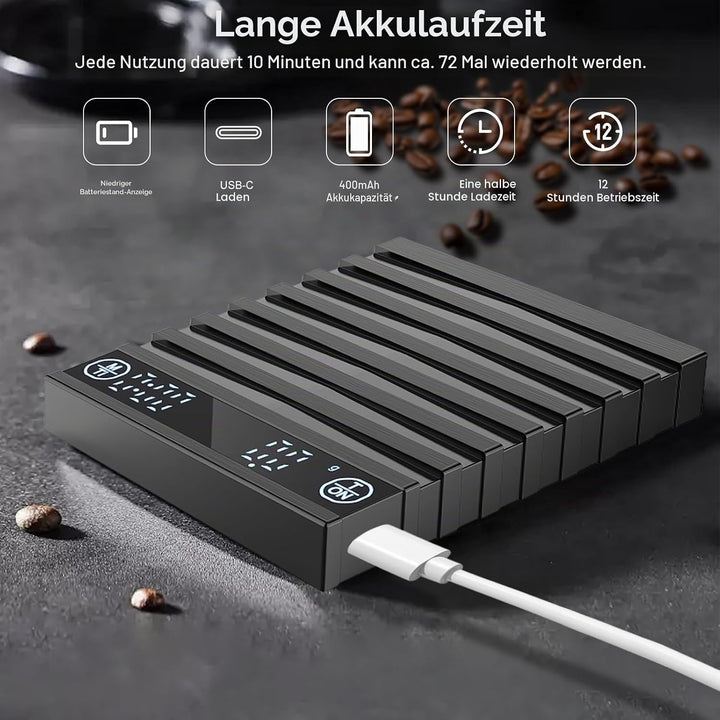 Mini Kaffeewaage mit Timer, Hochpräzise 2kg/0.1g Digitale Küchenwaage für Espresso &amp; Kaffeezubereitu