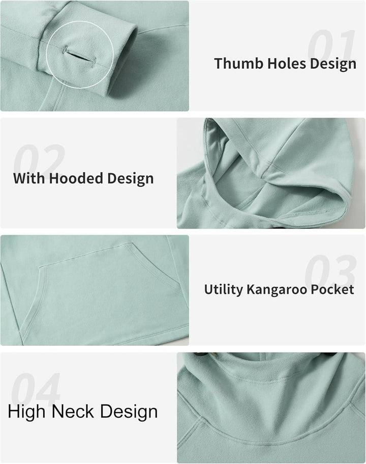 Rolanko Mädchen Hoodies Fleece Sweatshirts Langarm Gemütlicher Leichter Kapuzenpullover Oberteile mi