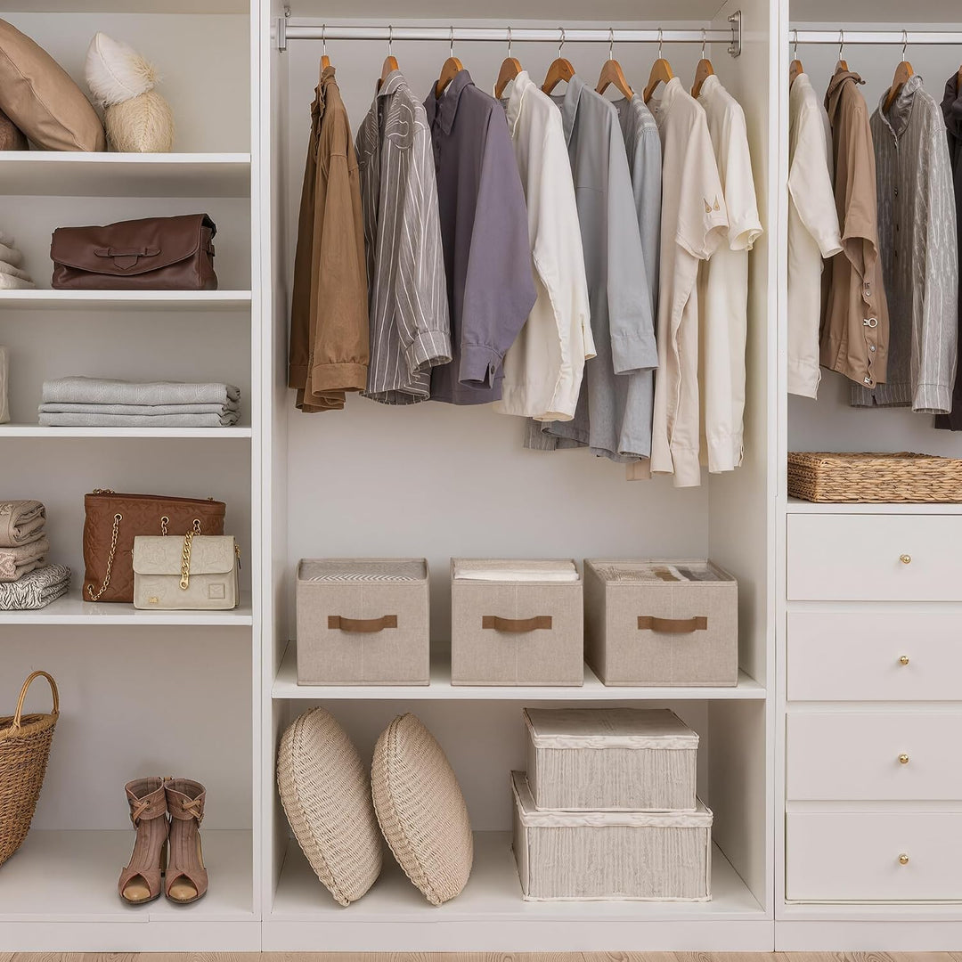 StorageWorks grosse Aufbewahrungskörbe für Regale, Aufbewahrungsbox für Kleiderschrank, dekorative K