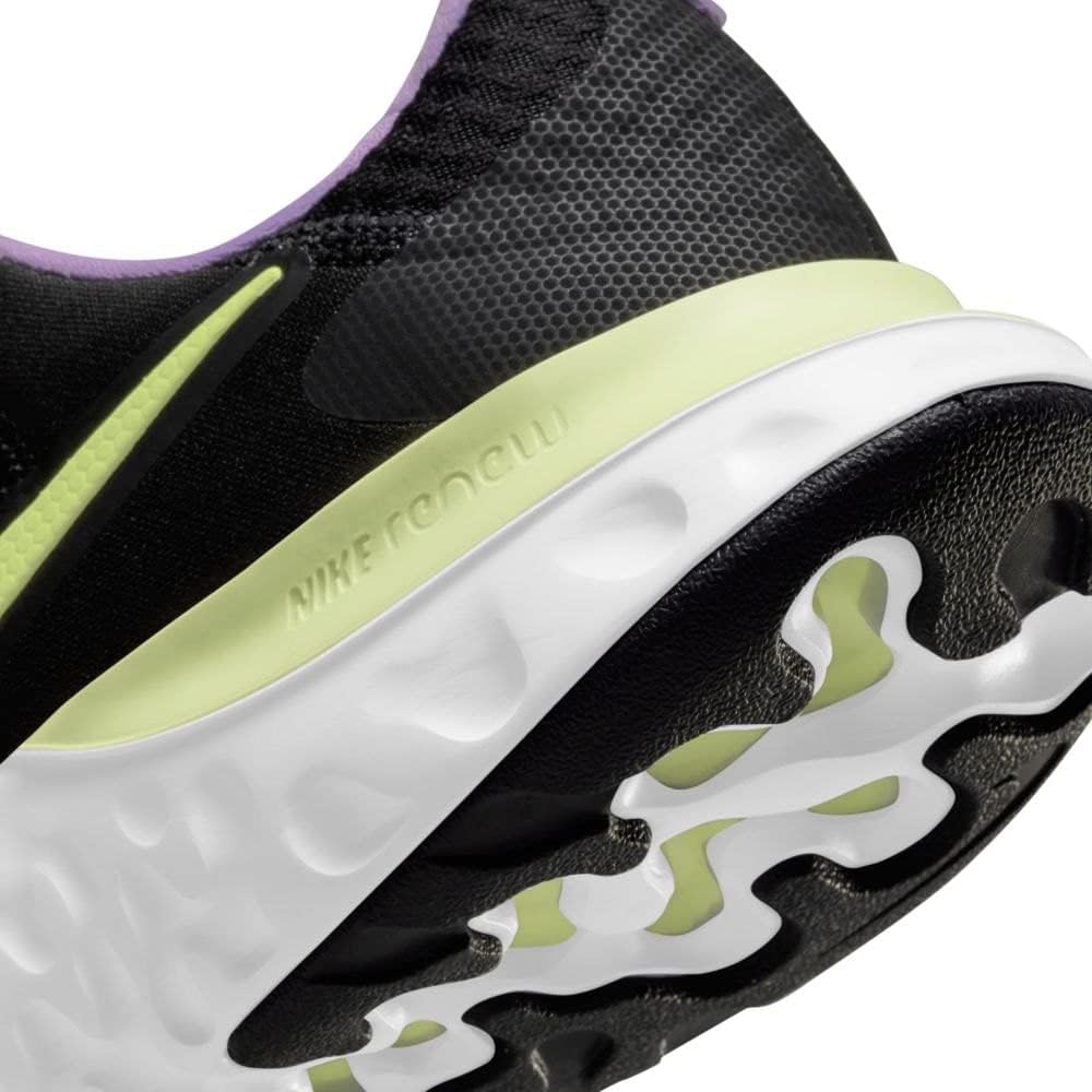 Nike Unisex Kinder Renew Run 2 (Gs) Laufschuh 36.5 EU Black Lt Lemon Twist Lilac White, 36.5 EU Blac