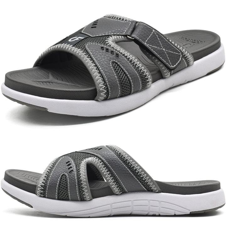 COFACE Herren Sport Recovery Sandalen Plantar Fasciitis weiche Polsterung leichtes Gewicht Bogen Unt