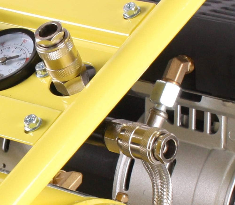 Aktionsset WELDINGER Flüsterkompressor FK 95 compact 750 W Luftabgabe 90 l ölfrei + Druckluftset 6-t
