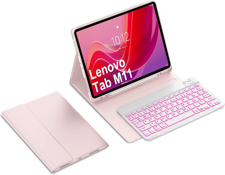 WINCHKING Tastatur für Lenovo Tab M11, 27,9 cm (11 Zoll), Hülle mit spanischer Tastatur, Bluetooth,