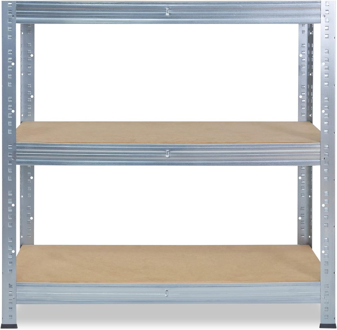 shelfplaza® 90x100x50cm Profi Schwerlastregal verzinkt/Metallregal mit 3 Böden à 200kg Tragkraft/Kel
