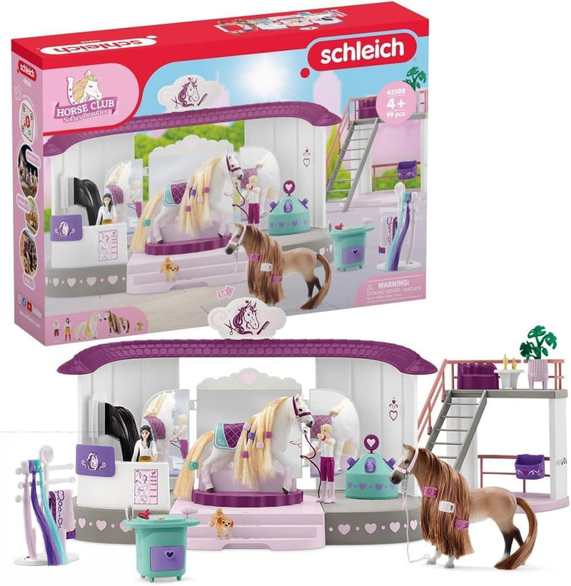 schleich 42588 Beauty Salon , für Kinder ab 4+ Jahren, HORSE CLUB Sofia&