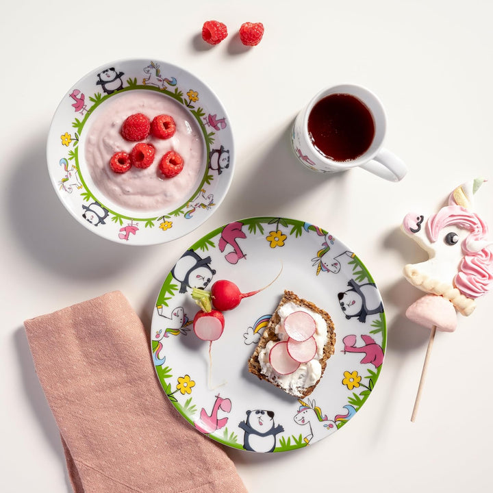 Leonardo Bambini Kinder Geschirr-Set 3-teilig - Kinder-Geschirr aus hochwertigem Porzellan - Spülmas