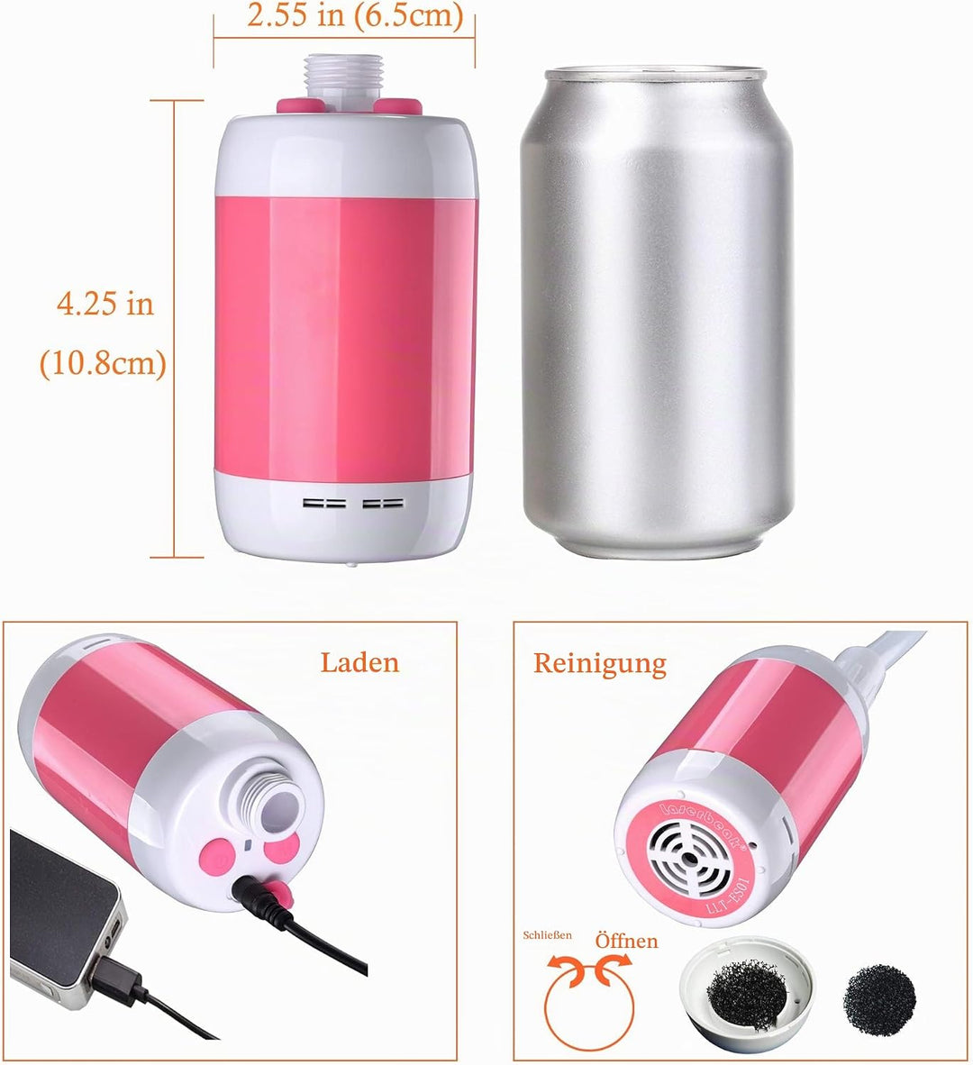 Laserbeak Portable Shower Camping Outdoor Shower, Built-in 4800 mAh Battery, Electric Handheld Recha