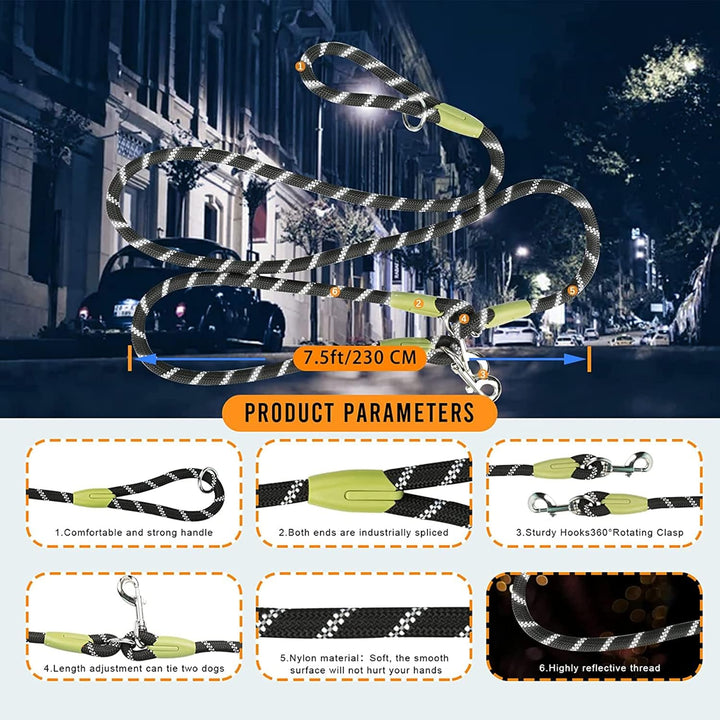 Hands Free Hundeleine für grosse 220cm Seil Crossbody Hundeleine Reflektierend für grosse mittlere k