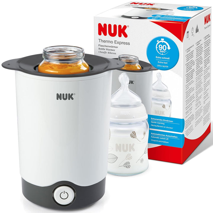 NUK Thermo Express Babyflaschenwärmer | schonendes Erwärmen von flüssiger und breiförmiger Nahrung i